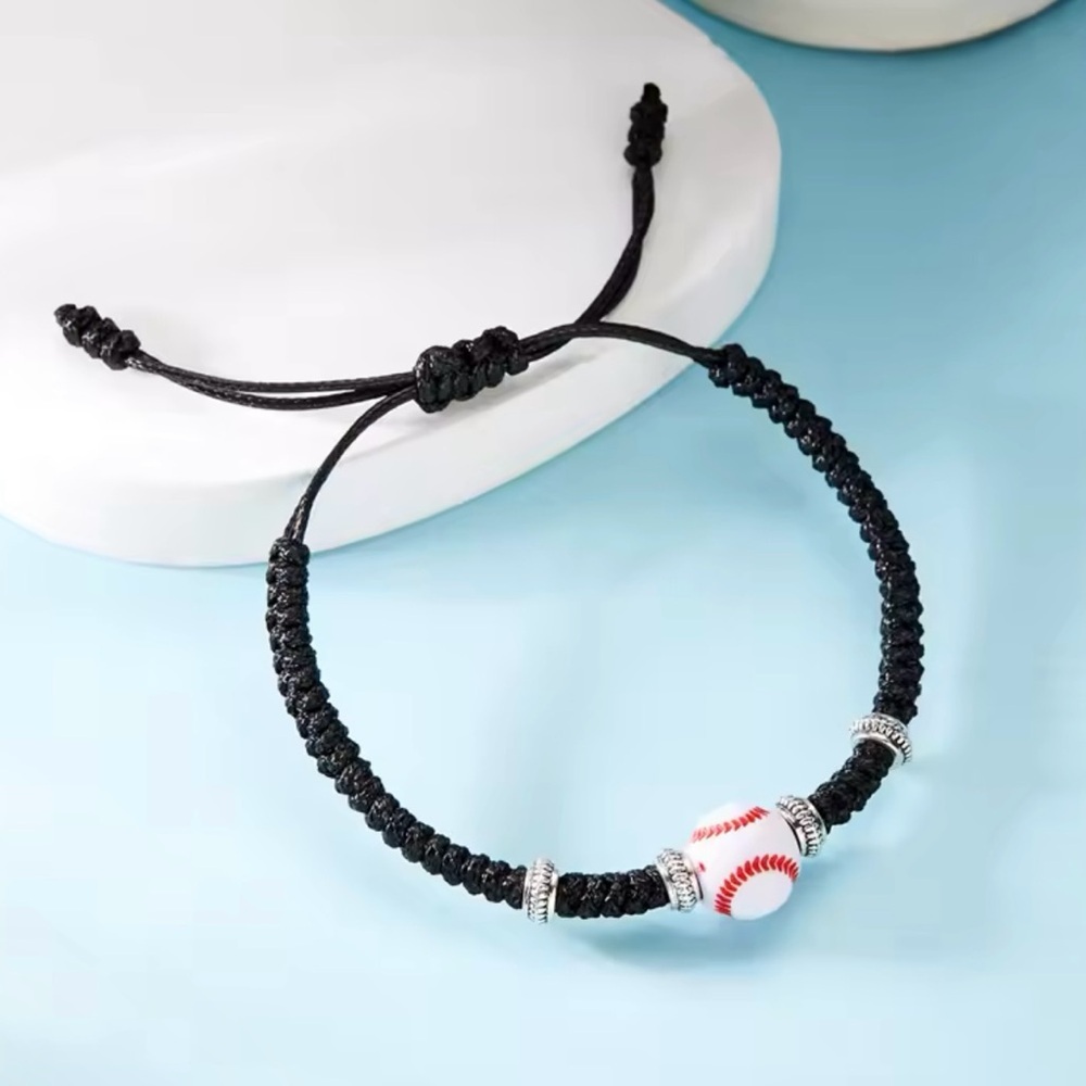 Men’s Baseball Charm Bracelet
